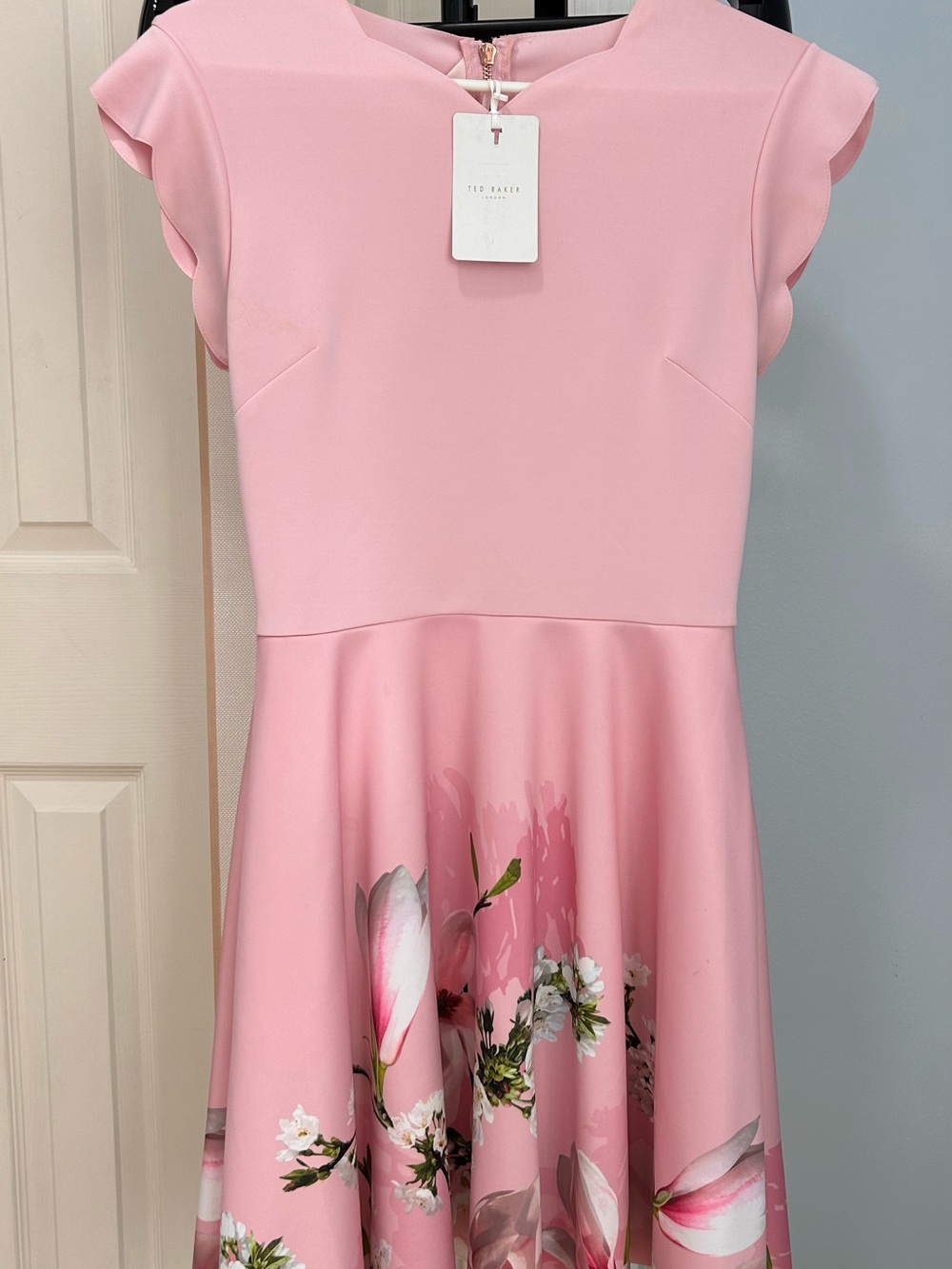 Ted Baker Pink Floral A-Line Girls Dress